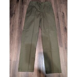 VTG Coastal Industries‎ Durable Press Trousers Military Pants Olive Green 32x33